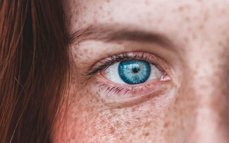 Close up of a blue eye